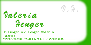valeria henger business card