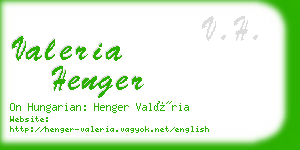 valeria henger business card